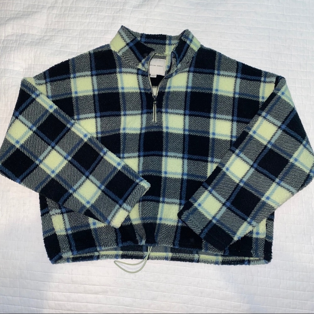 American Eagle Cropped Fleece Sweatshirt